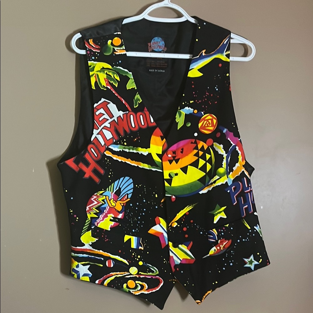 😄Vintage Y2K planet Hollywood vest